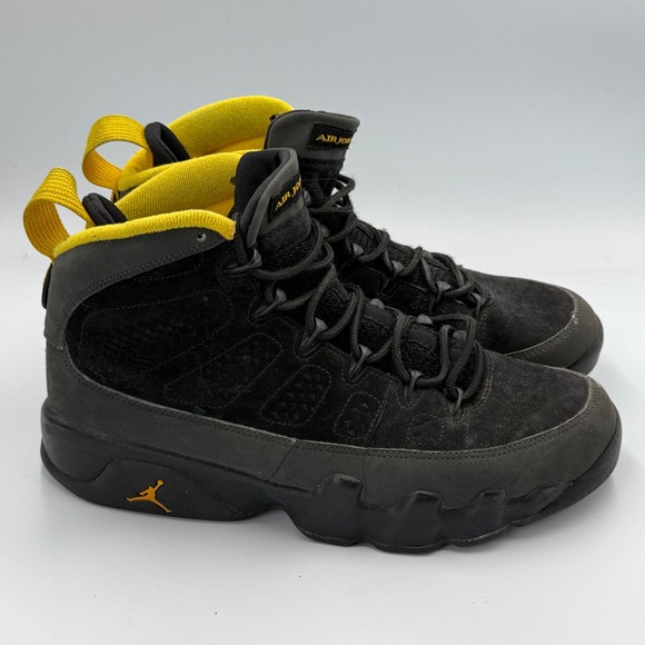 gray and yellow jordan 9